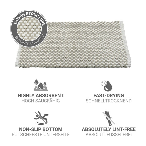 Tappetino per il bagno beige in tessuto 50x80 cm Covelo – Wenko-image-4