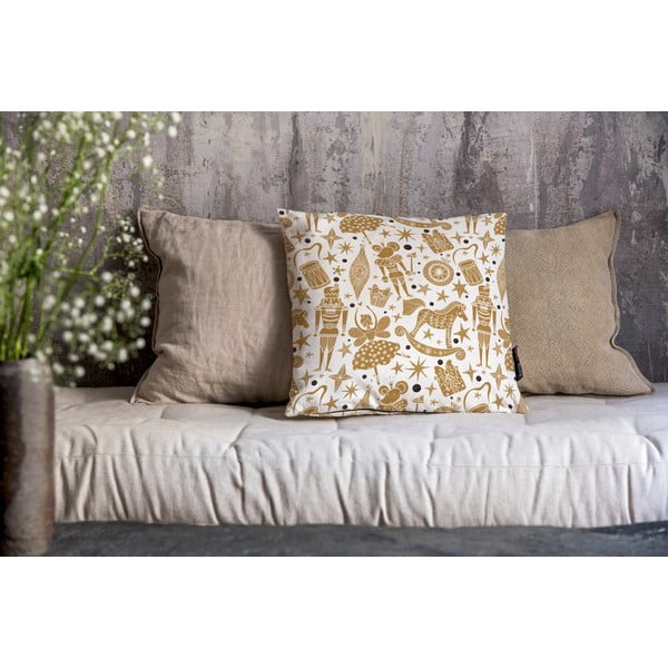 Federa con motivo natalizio 45x45 cm Golden Nut Cracker - Butter Kings-image-1