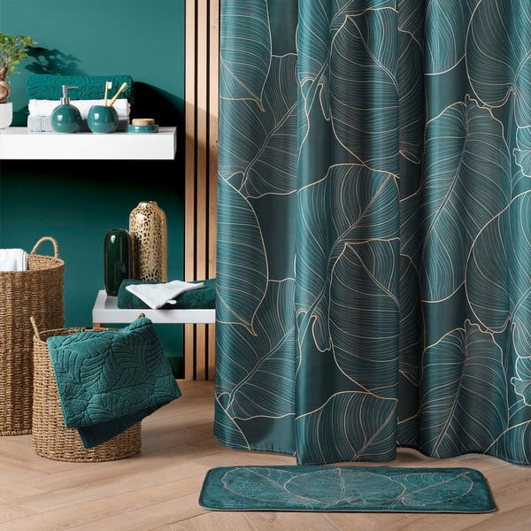 Tappetino per il bagno verde scuro 45x75 cm Jade – douceur d'intérieur-image-2