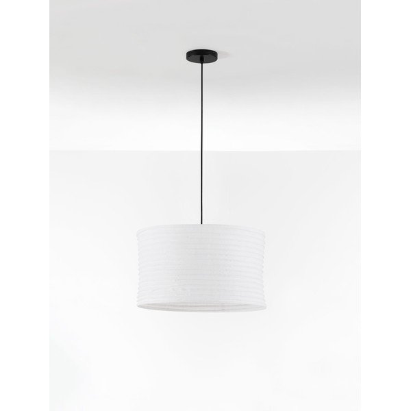 Lampadario bianco in lino ø 50 cm Linnet – Nova Luce-image-3