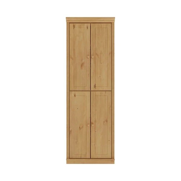 Armadietto colore naturale chiaro in pino massiccio 74x223x37 cm Anita – Støraa