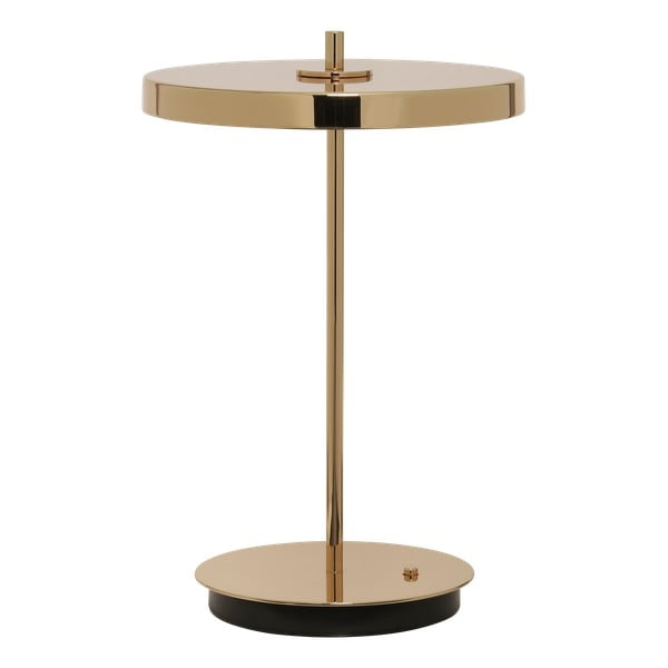 Lampada da tavolo a LED dimmerabile in oro con paralume in metallo (altezza 31 cm) Asteria Move - UMAGE