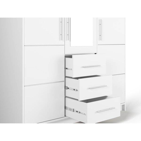 Armadio bianco con specchio 147x200 cm Derry - Cosmopolitan Design-image-4