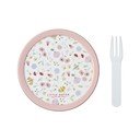 Portapranzo per bambini bianchi/rosa chiaro in plastica 2 pz Flowers & Butterflies by Little Dutch – Mepal