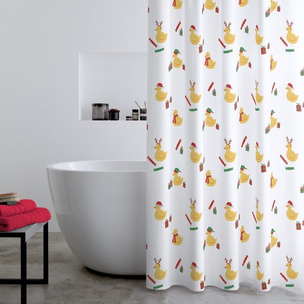 Tenda per doccia 180x180 cm Christmas Quacker – Catherine Lansfield-image-1