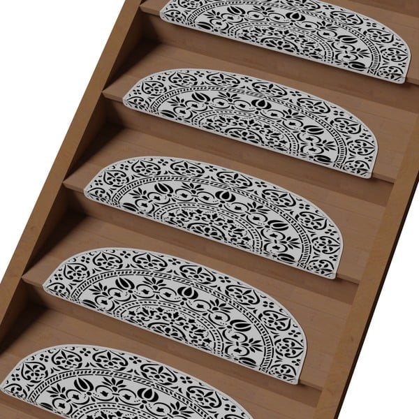 Gradini bianchi e neri in set da 16 pezzi 20x65 cm Anatolian Lace - Vitaus-image-1