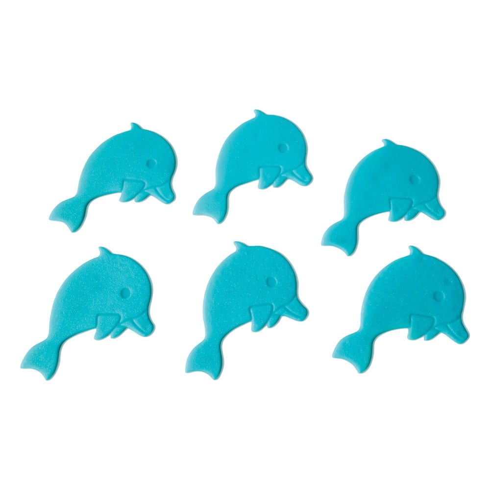 Set di tappetini antiscivolo per bambini 6 pz per la vasca 12x8 cm Dauphins – Spirella | Tappetini antiscivolo per bambini