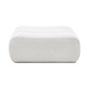 Poggiapiedi bianco con rivestimento in bouclé Azra – Bobochic Paris