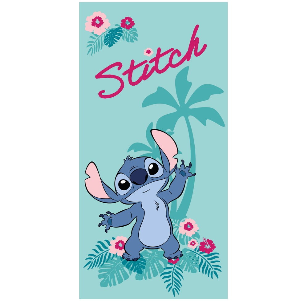 Asciugamano per bambini turchese in microfibra 70x140 cm Lilo and Stitch "Hawaii" – Jerry Fabrics | Asciugamani per bambini