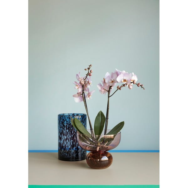 Set di 2 vasi in vetro fatti a mano blu/viola Hazy - Hübsch-image-1