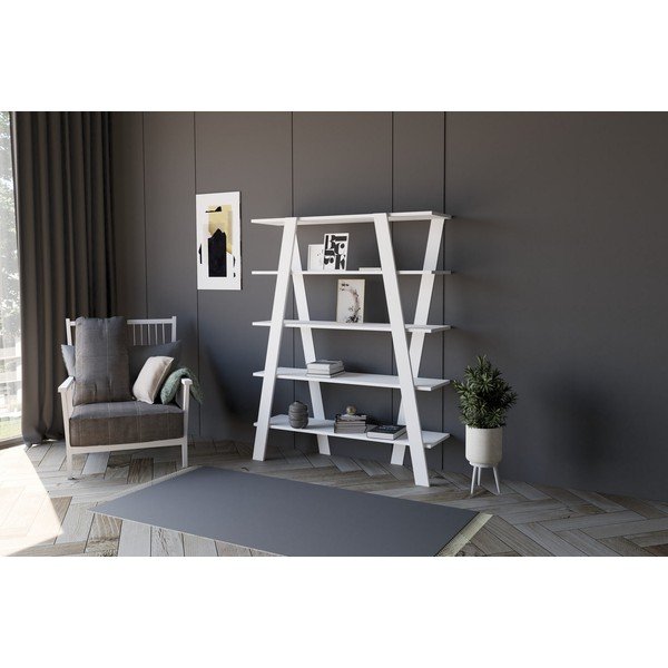 Libreria bianca 120x150 cm Conde - Kalune Design-image-1