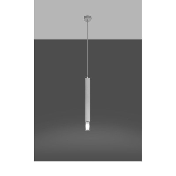 Lampadario bianco in metallo ø 8 cm Vittoria – Sollux-image-2