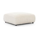 Poggiapiedi color crema con rivestimento in velluto a coste Justin – Ropez