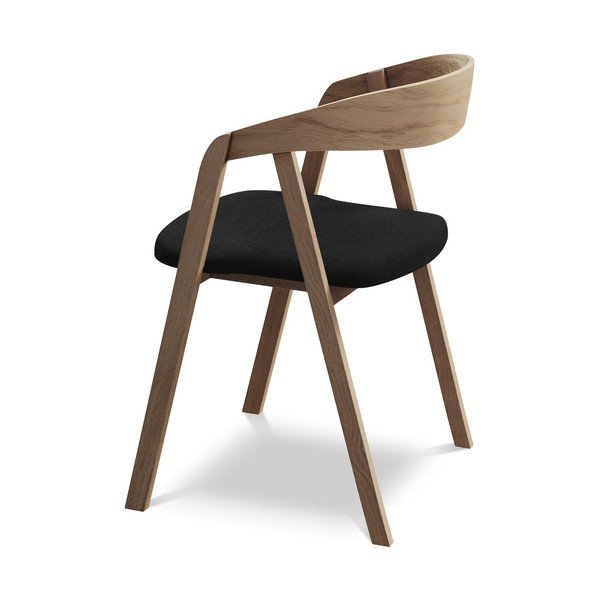 Sedia da pranzo nera in legno massiccio Erika – Makamii-image-3