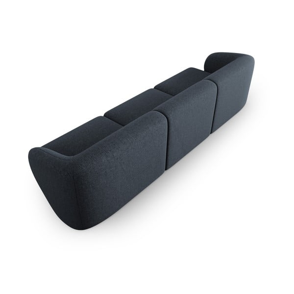 Divano blu con rivestimento in ciniglia 266 cm Paolo – Milo Casa-image-3