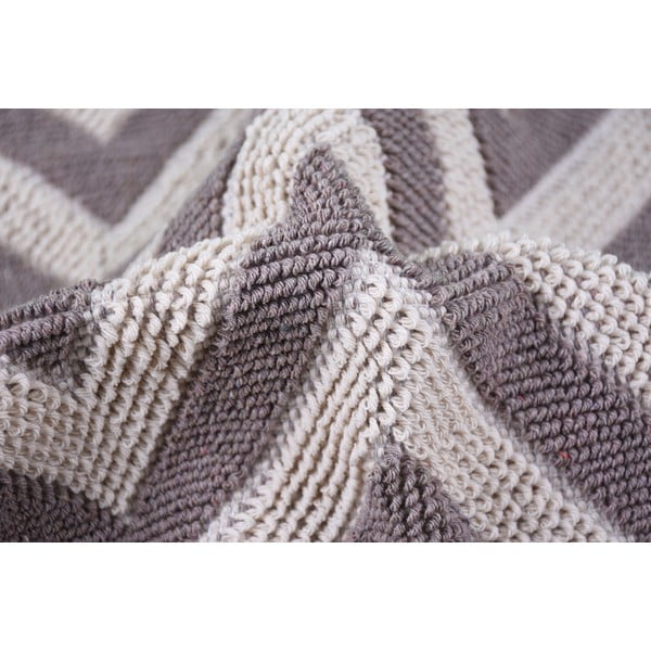 Tappeto in cotone beige, 60 x 90 cm Zikzak - Vitaus-image-3