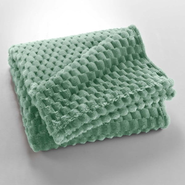 Coperta verde chiaro in microflanella 125x150 cm Mini Frosty – douceur d'intérieur
