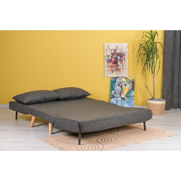 Divano letto grigio scuro 120 cm Folde - Artie-image-3