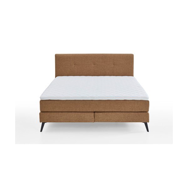 Letto boxspring marrone 180x200 cm ANCONA – Meise Möbel-image-3