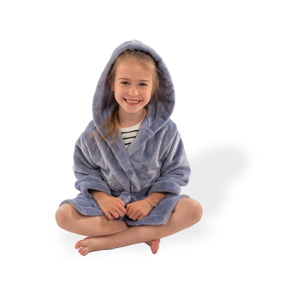 Accappatoio per bambini blu in micropile 134-140 Delux – Tiseco Home Studio-image-3
