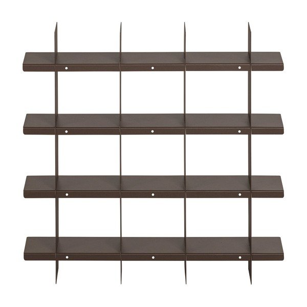 Mensola marrone in metallo con ripiani multipli 60 cm Brik – WOOOD-image-4