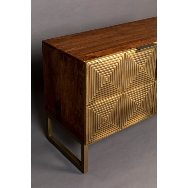 Tavolo TV in legno di mango color oro 40x60 cm Volan - Dutchbone-image-1