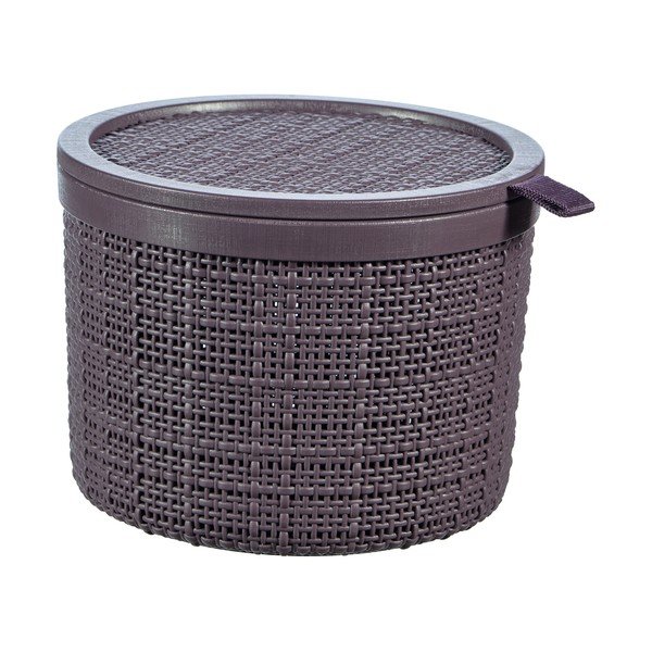 Cestino viola con coperchio , 2 l Jute - Curver