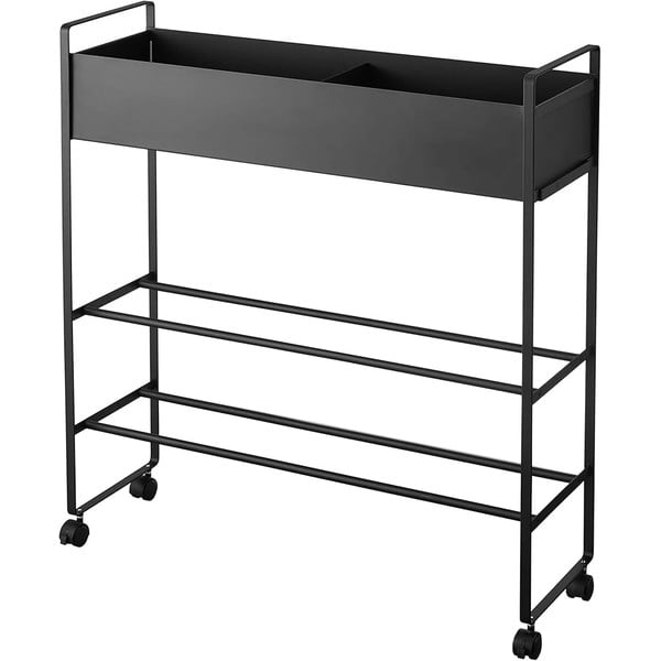 Scarpiera da bambini in metallo nero 74,5x74,5x22 cm Tower - YAMAZAKI