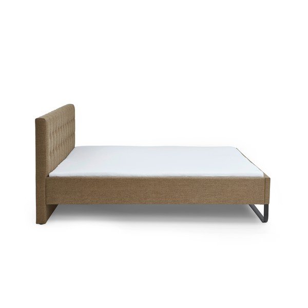 Letto matrimoniale imbottito marrone chiaro rete non inclusa 180x200 cm Lambada – Meise Möbel-image-3