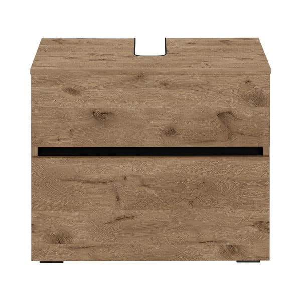 Mobile effetto rovere per lavabo da parete 60x55 cm Wisla - Støraa