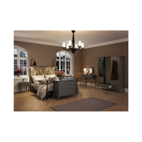 Comodino grigio scuro Baroque - Steens-image-1