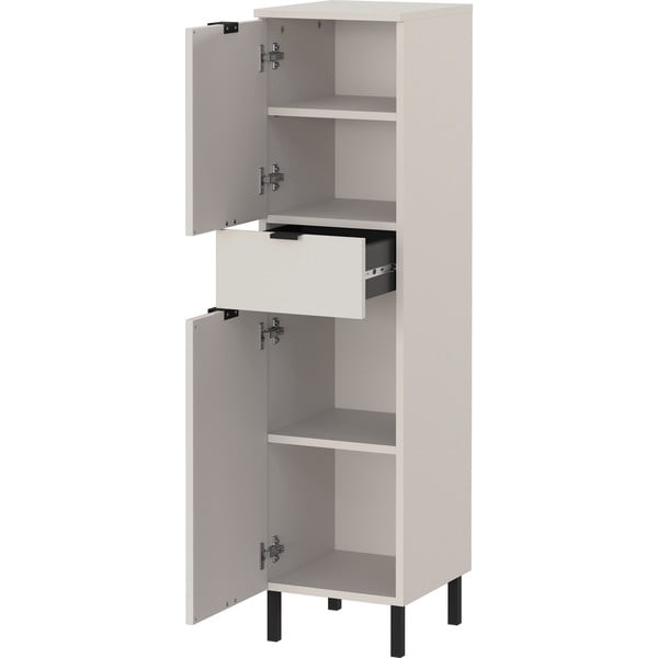 Mobile per bagno color crema alto e stretto 30x120 cm Arcena – Germania-image-3