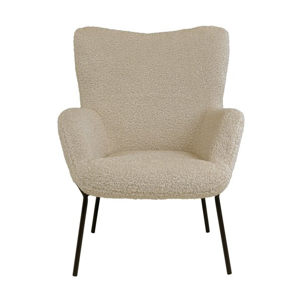 Poltrona beige con rivestimento in pelliccia sintetica Glasgow – Bonami Essentials-image-2