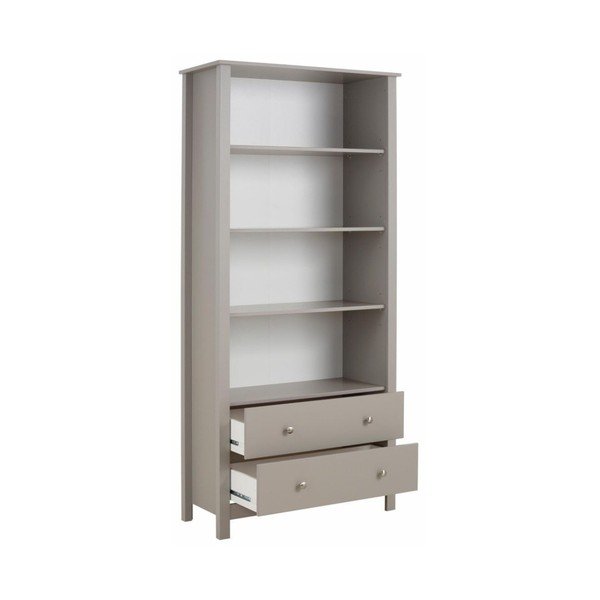 Libreria grigia con 2 cassetti Julian - Støraa-image-1