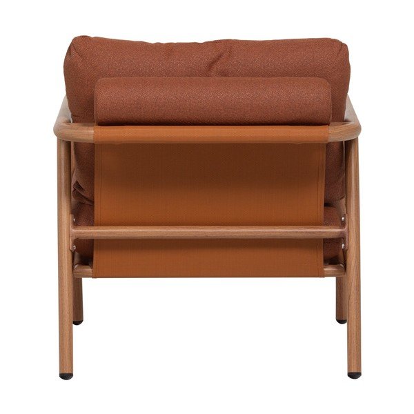 Poltrona da esterno color terracotta in metallo/in imbottito Cavero – WOOOD-image-4