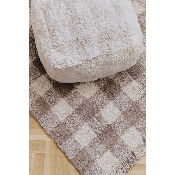 Pouf a sacco per bambini beige Vichy – Lorena Canals-image-3