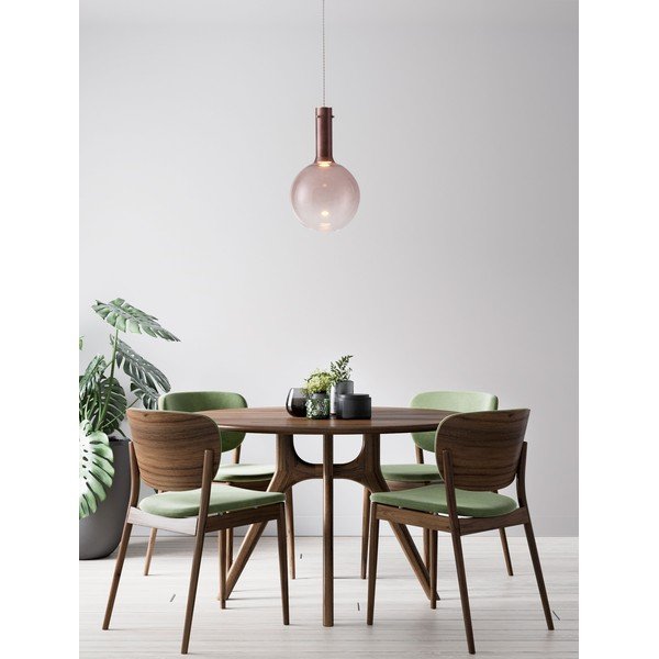Lampadario LED marrone in vetro con intensità regolabile ø 25 cm Nostos – Nova Luce-image-4