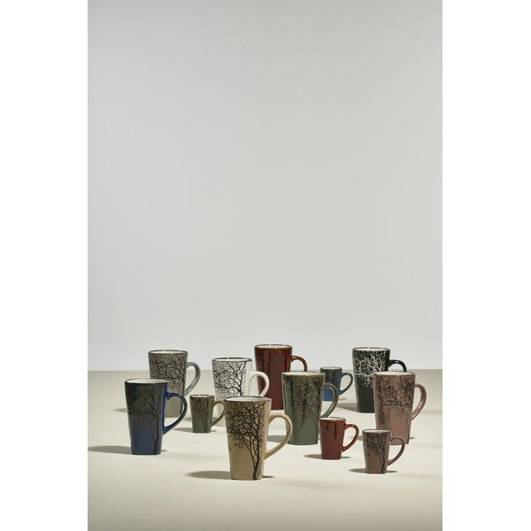 Tazze da espresso in gres rosa chiaro in set da 4 100 ml Hela - Villa Collection-image-1