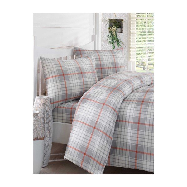 Biancheria per un letto Burberry Grey, 160 x 220 cm - Mijolnir