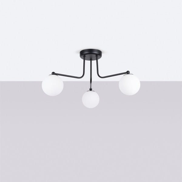 Plafoniera bianca e nera Beam – Sollux-image-2