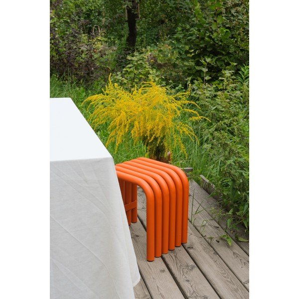Sedia da esterno arancione in metallo Nokk – noo.ma-image-3