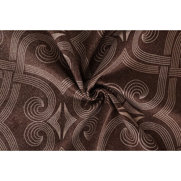 Biancheria da letto matrimoniale in cotone sateen marrone 200x200 cm Pandora - Mijolnir-image-2