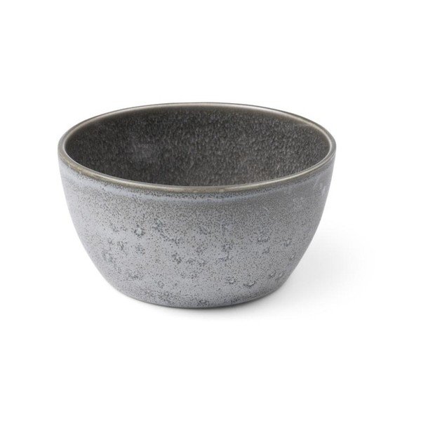 Ciotola in gres grigio con smalto interno in grigio Mensa, diametro 14 cm - Bitz-image-1