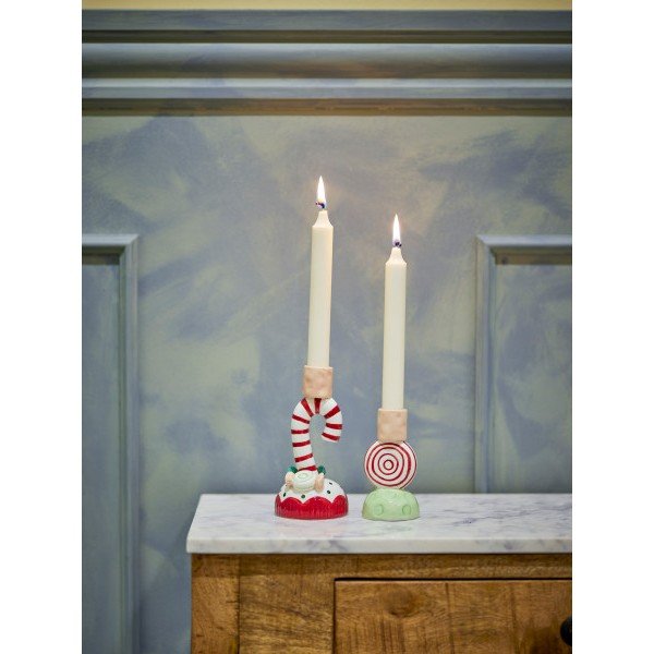 Portacandele in set in ceramica 2 pz Leiani – Bloomingville-image-1