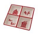 Ciotolina da portata bianca in ceramica a tema natalizio Christmas cottage – Dakls