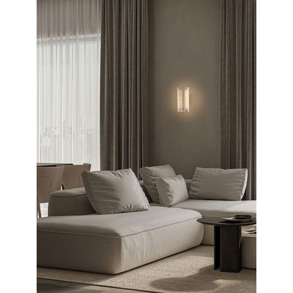Lampada da parete LED color ottone in acciaio Sarin – Nova Luce-image-1