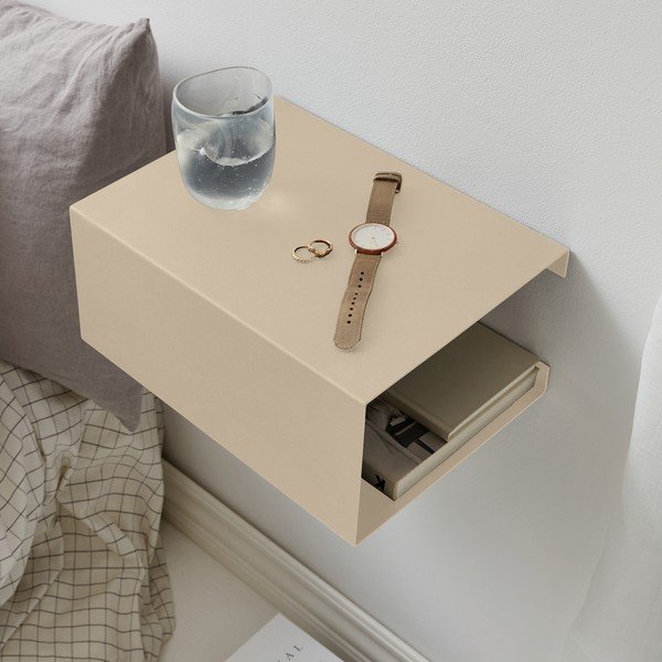 Mensola beige in acciaio con ripiani multipli 35 cm – ReCollector-image-1