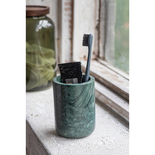 Portaspazzolini in marmo in verde scuro Marble - Mette Ditmer Denmark-image-1