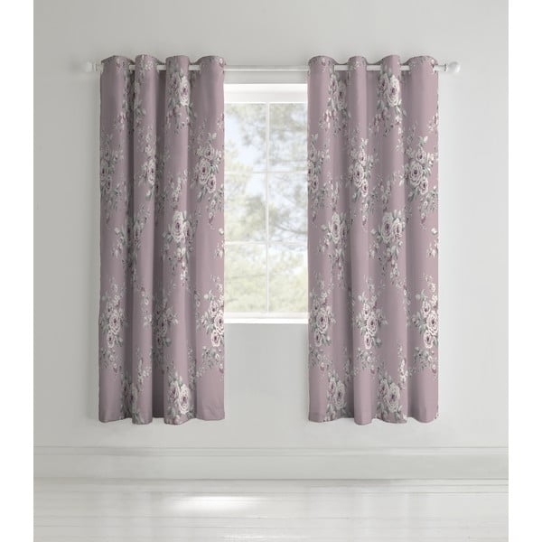 Set di 2 tende viola chiaro Rose, 168 x 183 cm Canterbury - Catherine Lansfield-image-1