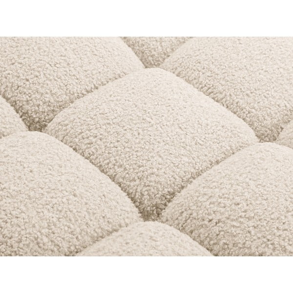 Poggiapiedi modulare beige in tessuto bouclé Bellis - Micadoni Home-image-1